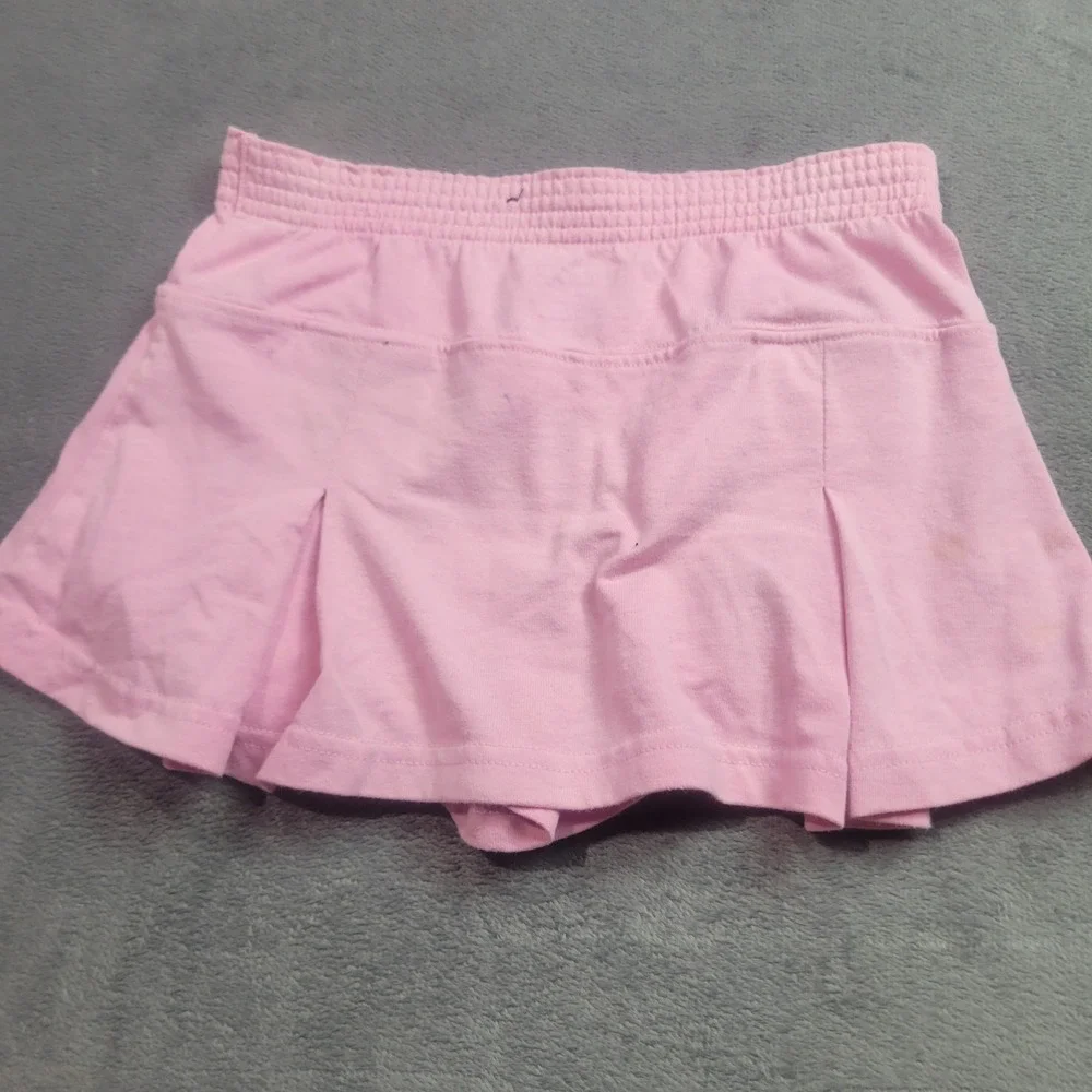BCG Girls Pink Pleated Skort Size M 8/10 Elastic Waist Activewear Jersey‎ Knit